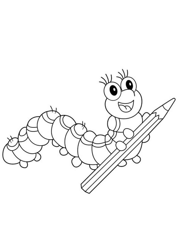 Zeichnen Raupe für Kinder
