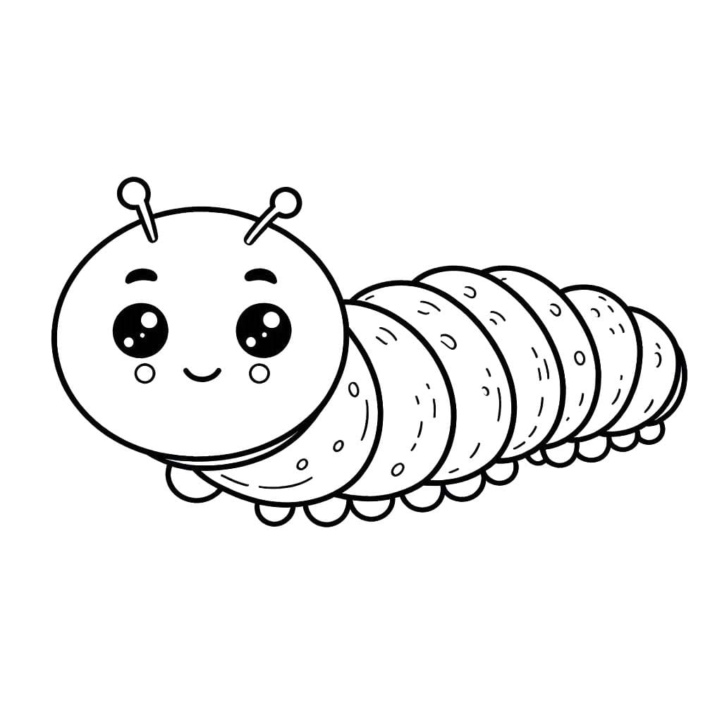 Zeichnen Raupe kostenlos schlicht