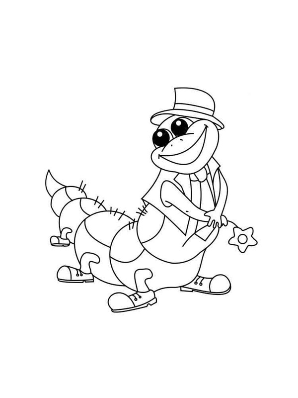 Zeichnen Raupe schlicht