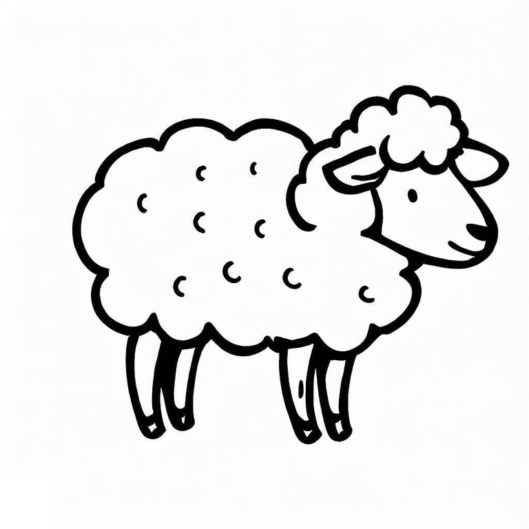 Zeichnen Schaf druckbar