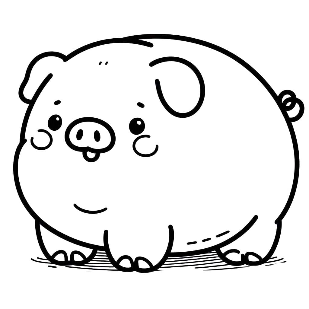 Zeichnen Schweine basisch für Kinder