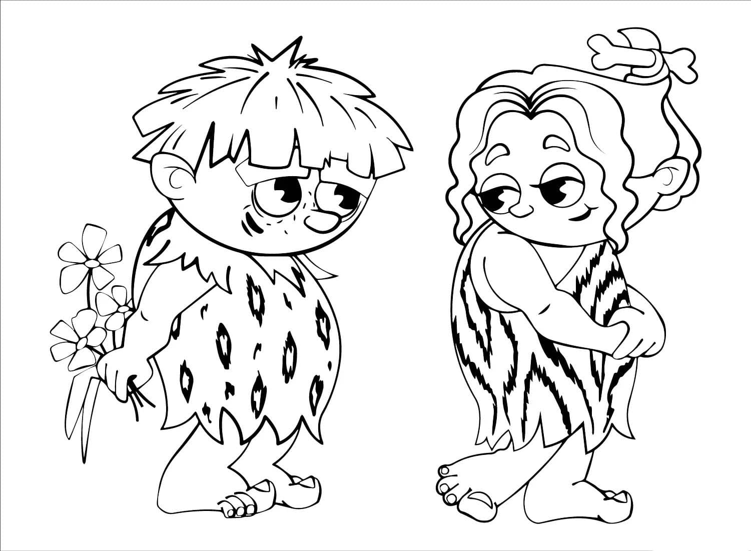 Zeichnen Steinzeit einfach