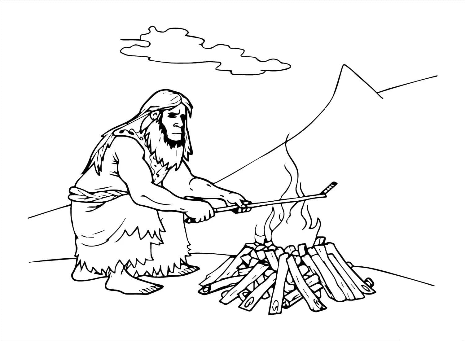 Zeichnen Steinzeit für Kinder