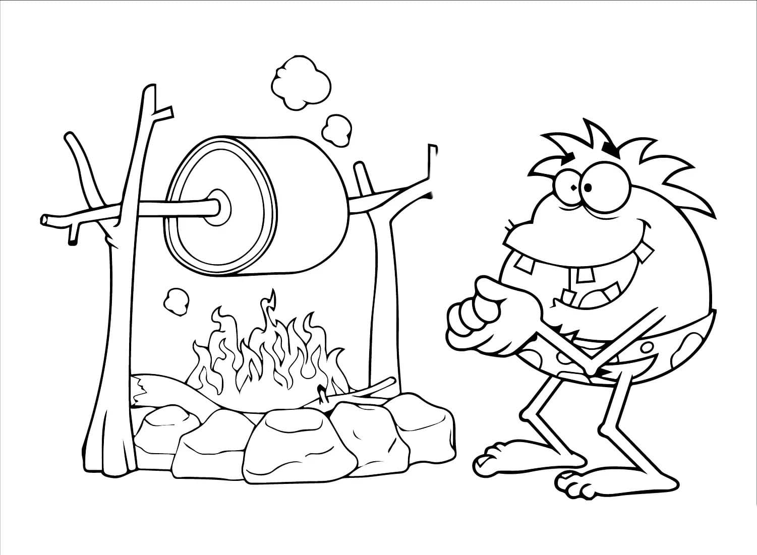 Zeichnen Steinzeit zum Ausdrucken