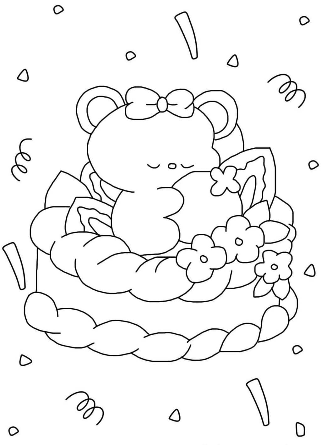 Zeichnen Torte druckbar