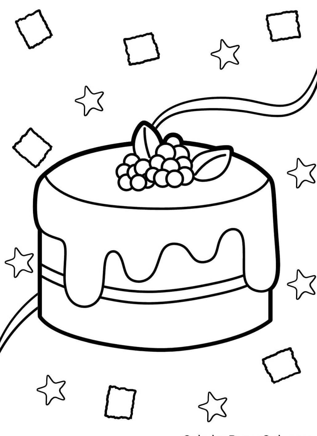 Zeichnen Torte druckbare einfach