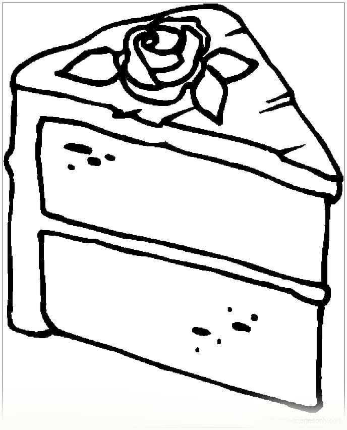 Zeichnen Torte druckbare schlicht