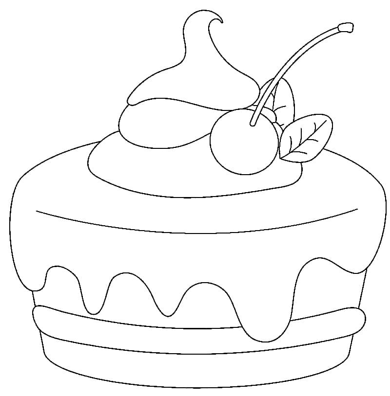 Zeichnen Torte schlicht
