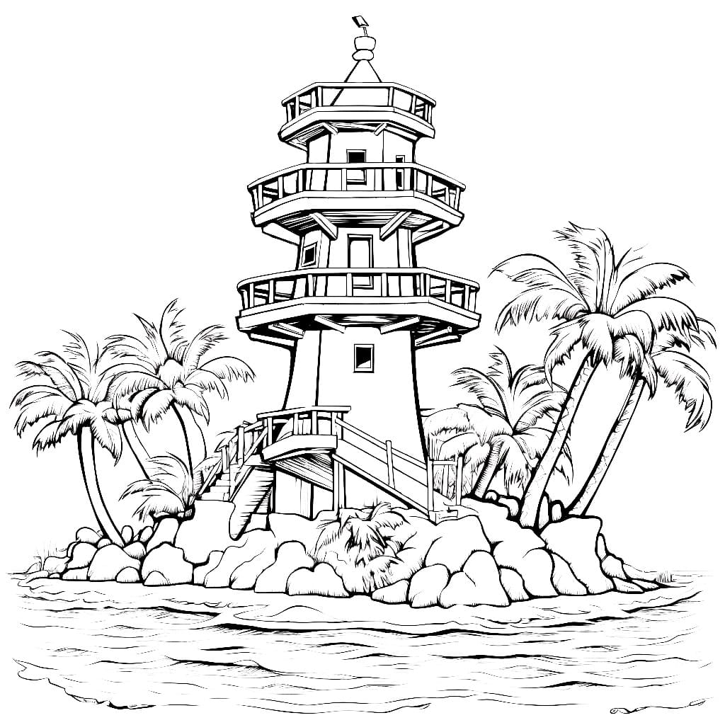 Zeichnen Turm kostenlos druckbar