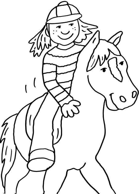 Zeichnung Reiterhof Kinder