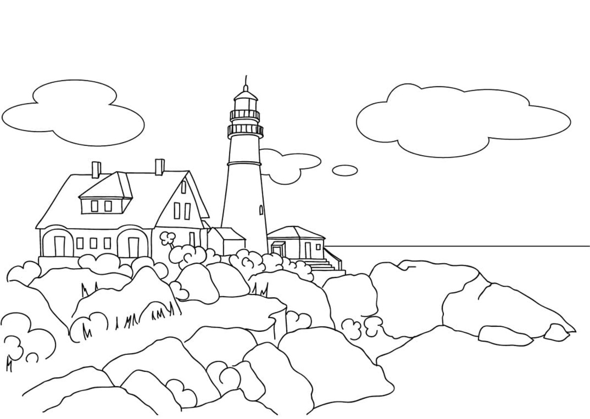 Zeichnung von Leuchtturm 5