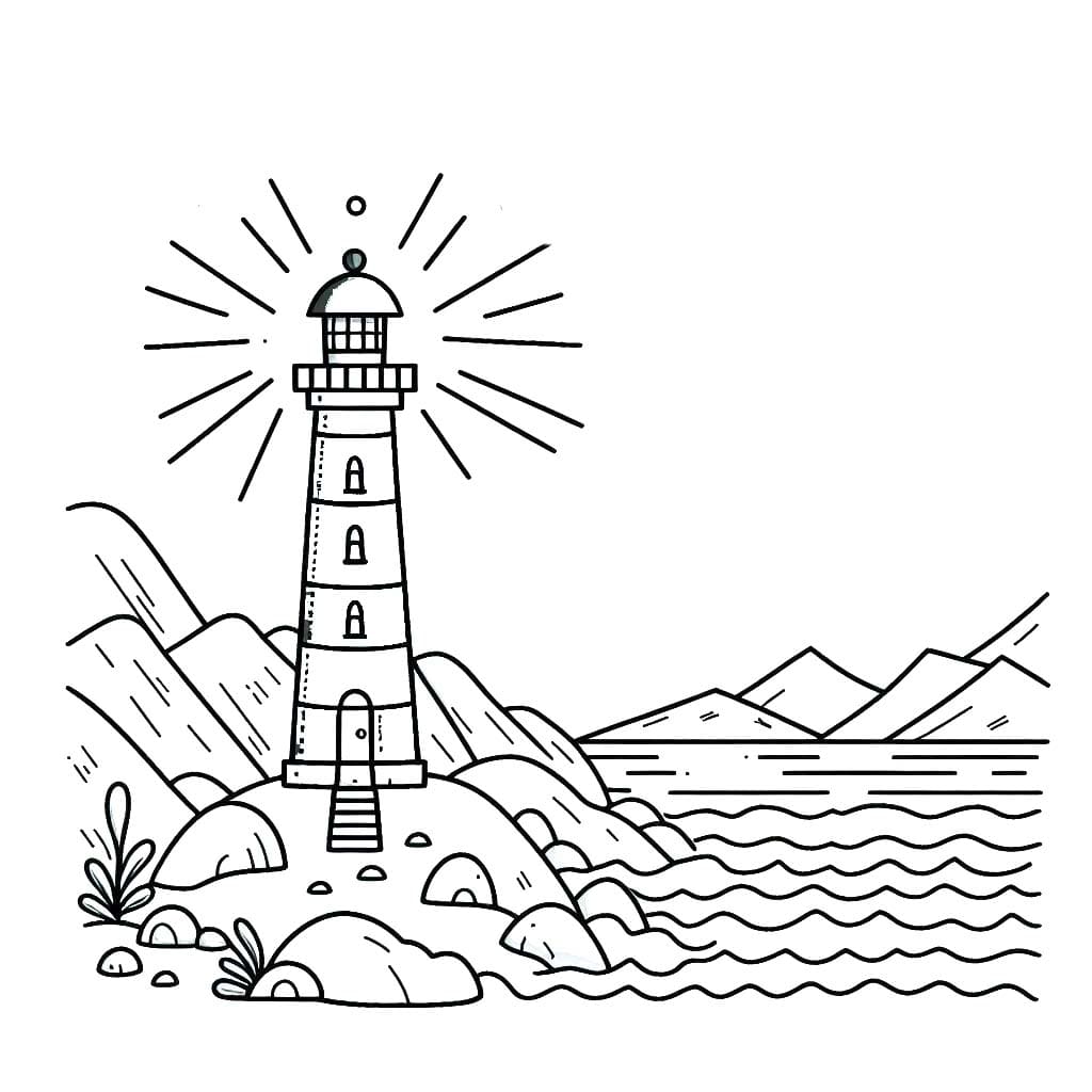 Zeichnung von Leuchtturm 6