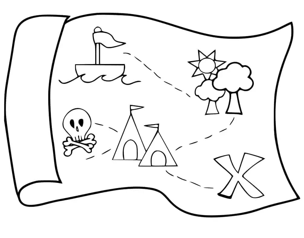 Ziehen Schatzkarte basisch