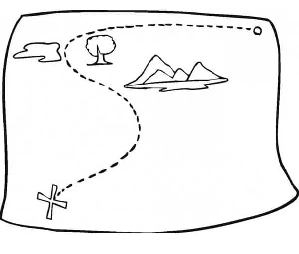 Ziehen Schatzkarte druckbare einfach