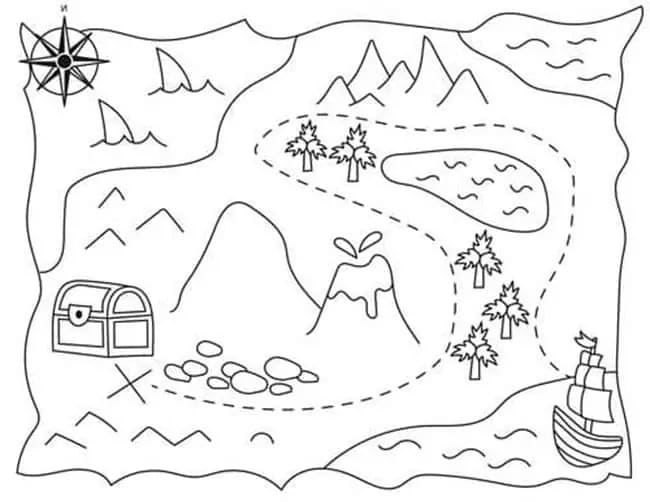 Ziehen Schatzkarte kostenlos bei Kindern