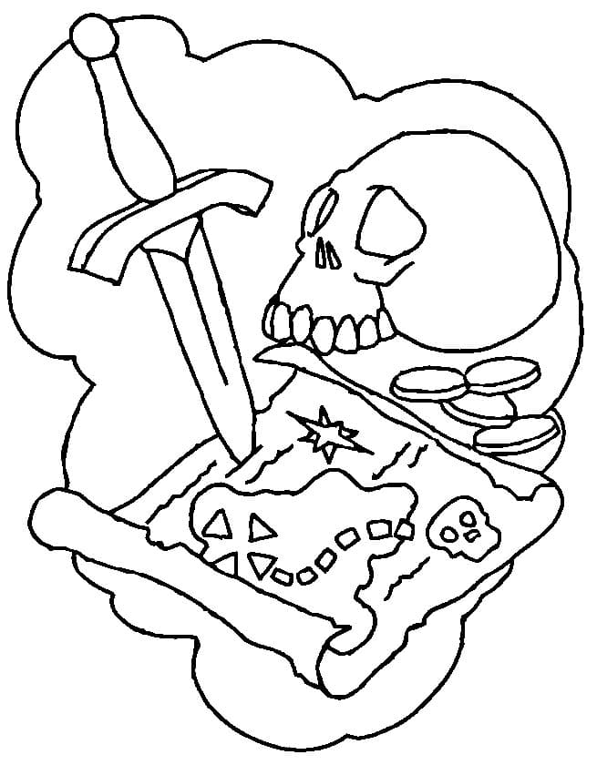 Ziehen Schatzkarte kostenlos schlicht