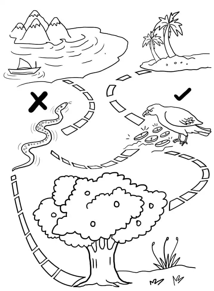 Ziehen Schatzkarte Kostenlose Druckvorlage