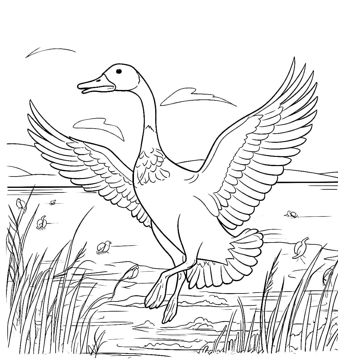 Gänse kostenlos zum Ausdrucken für Kinder