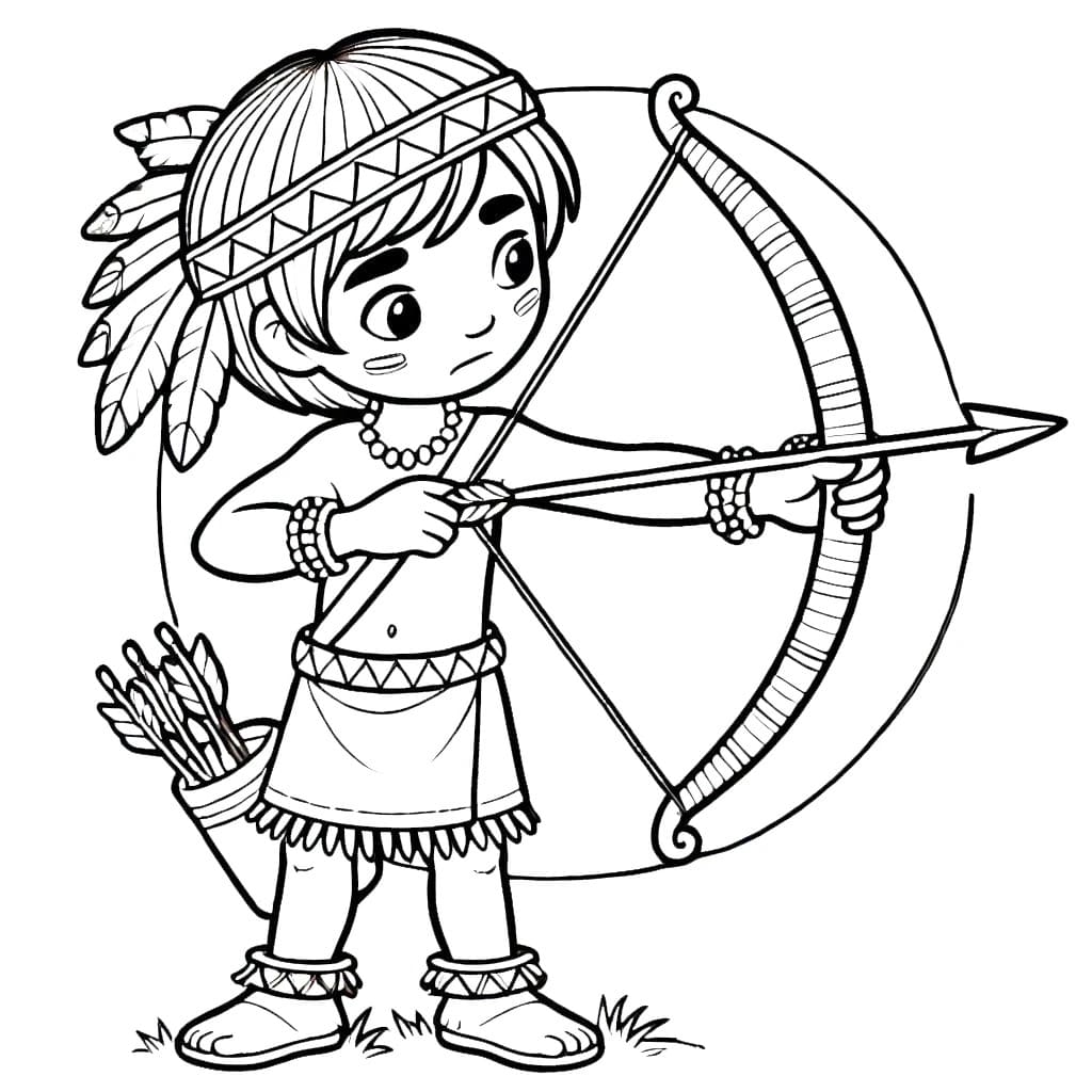 Indianer druckbare basisch