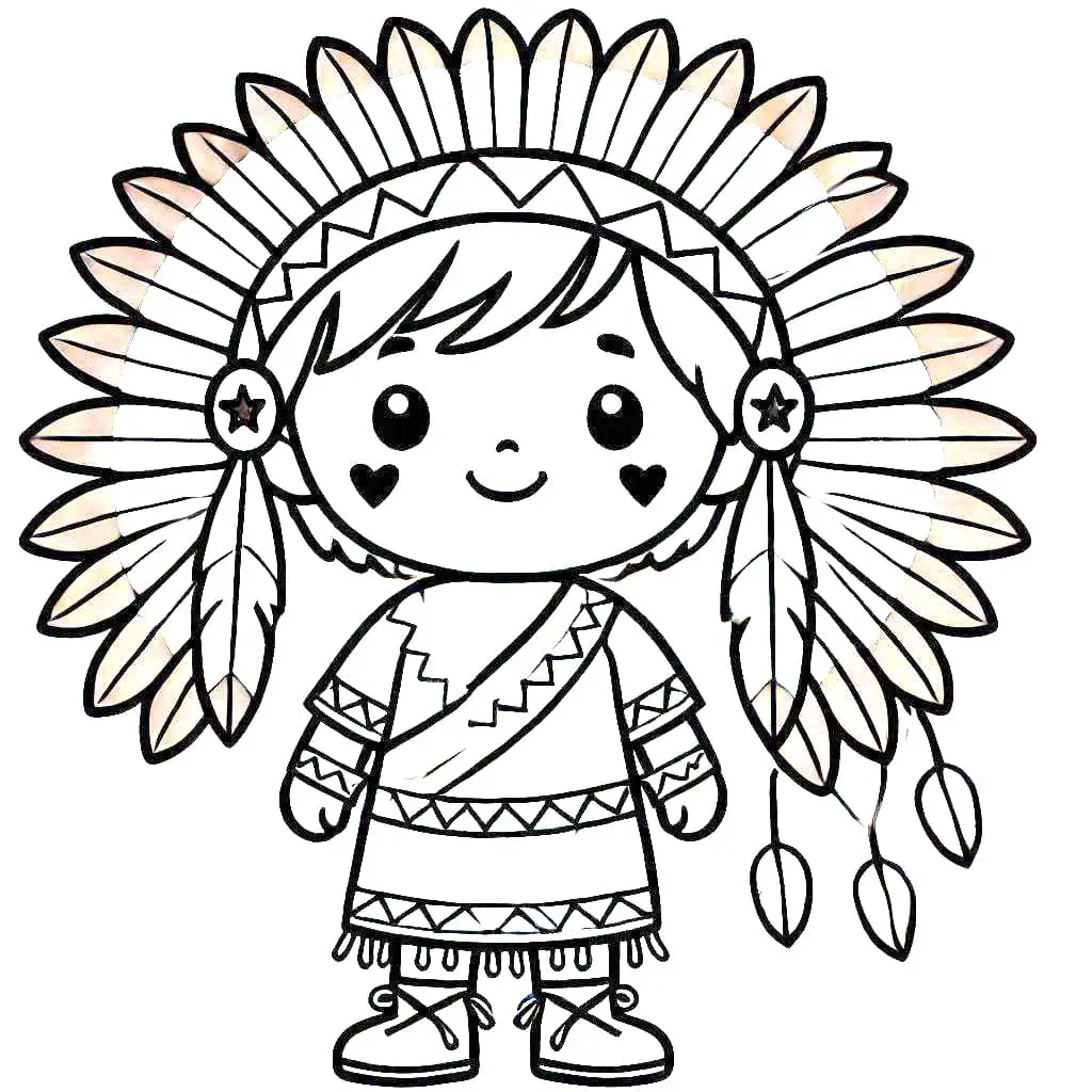 Indianer druckbare schlicht