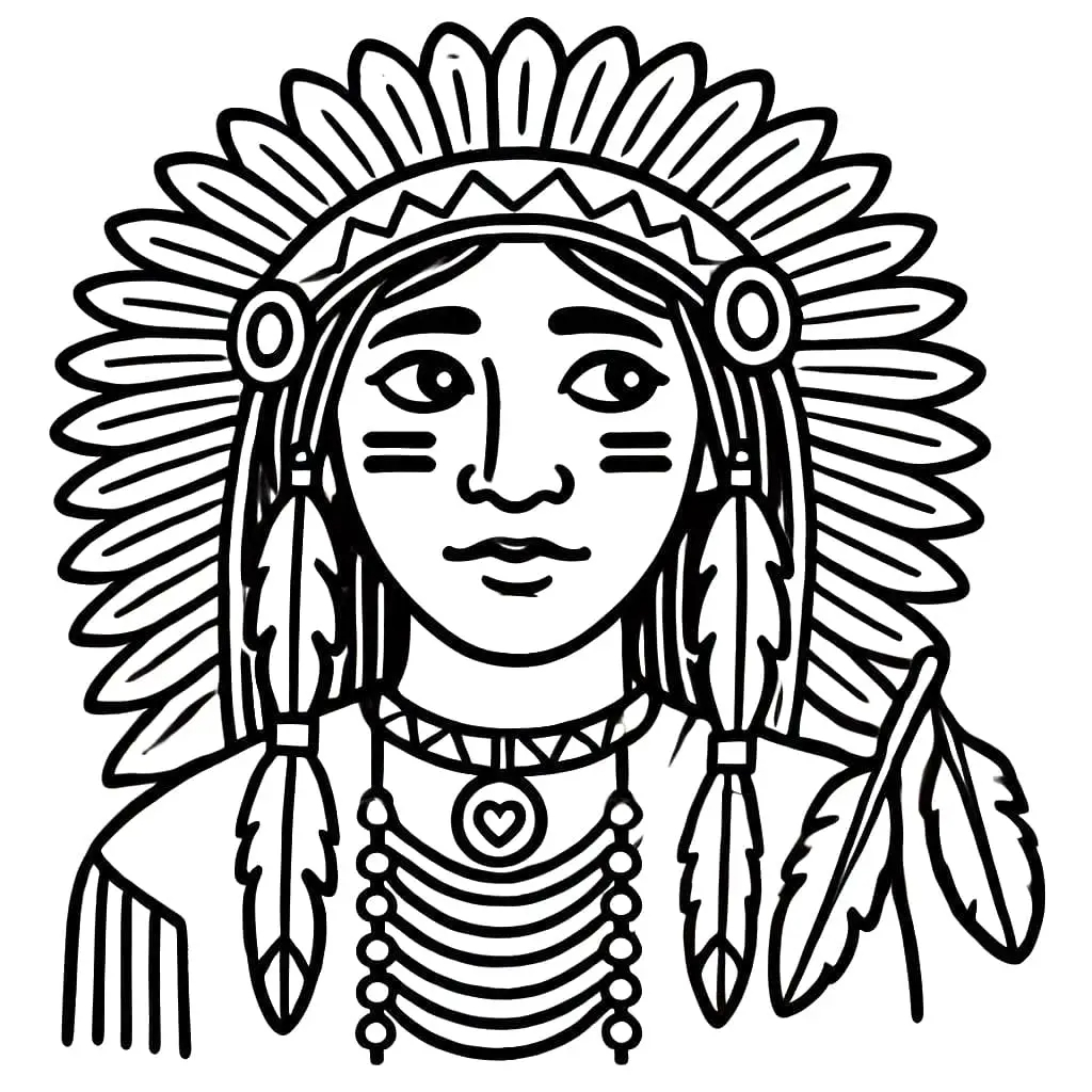 Kostenlos druckbar Indianer