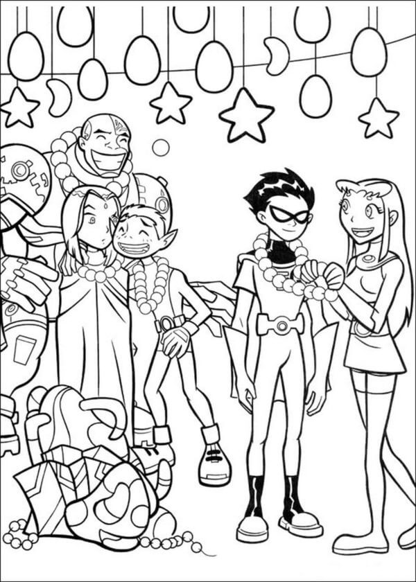 Teen Titans Go druckbare schlicht