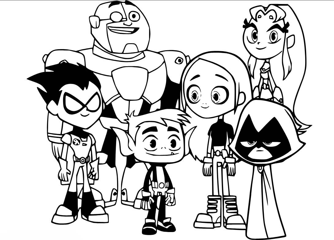 Teen Titans Go kostenlos druckbare basisch