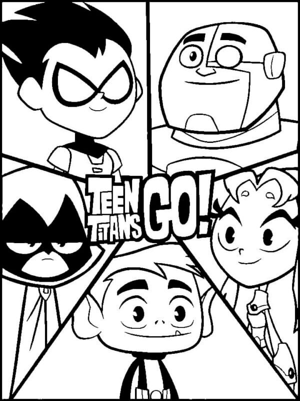 Teen Titans Go kostenlos druckbare einfach