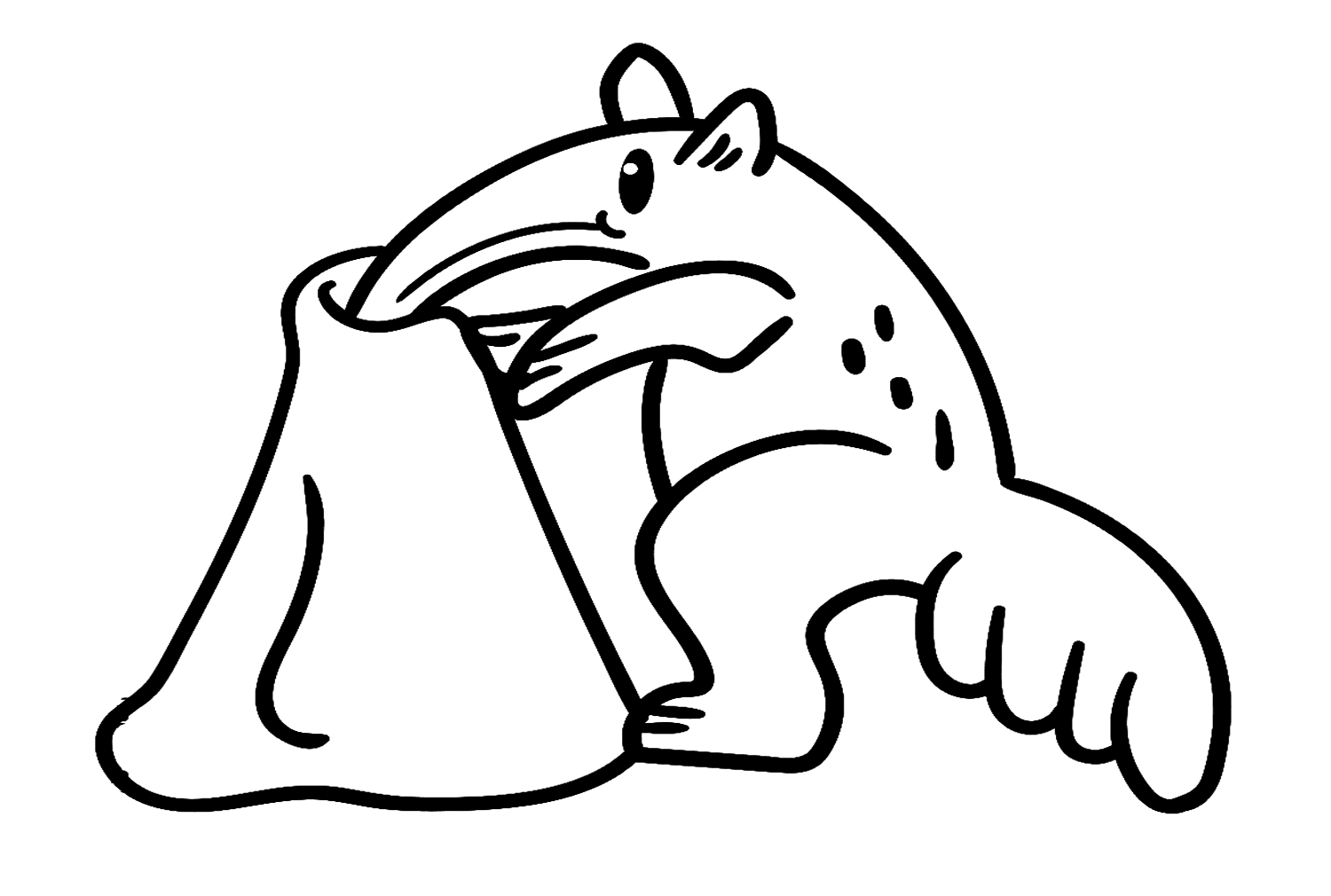 Zeichnen Ameisenbären basisch