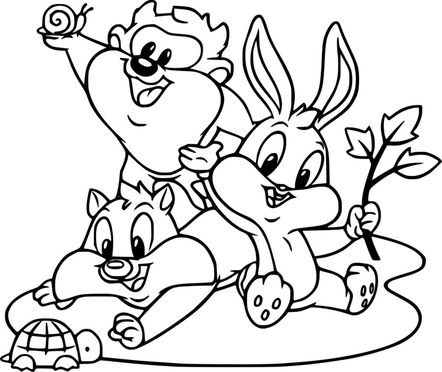 Zeichnen Baby Looney Tunes kostenlos einfach