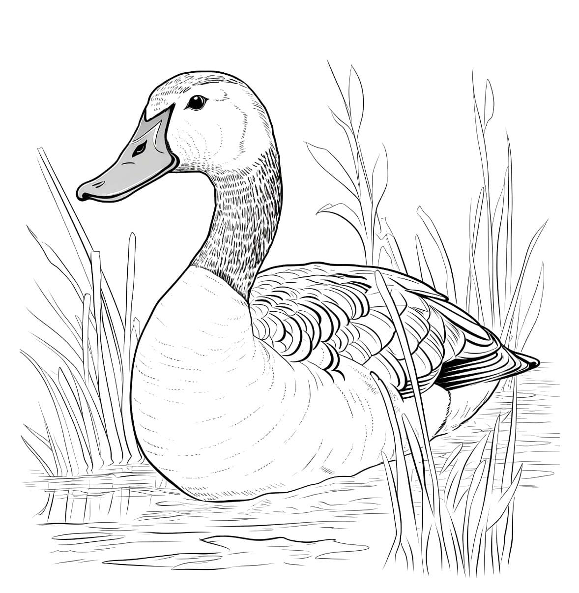 Zeichnen Gänse zum Ausdrucken für Kinder