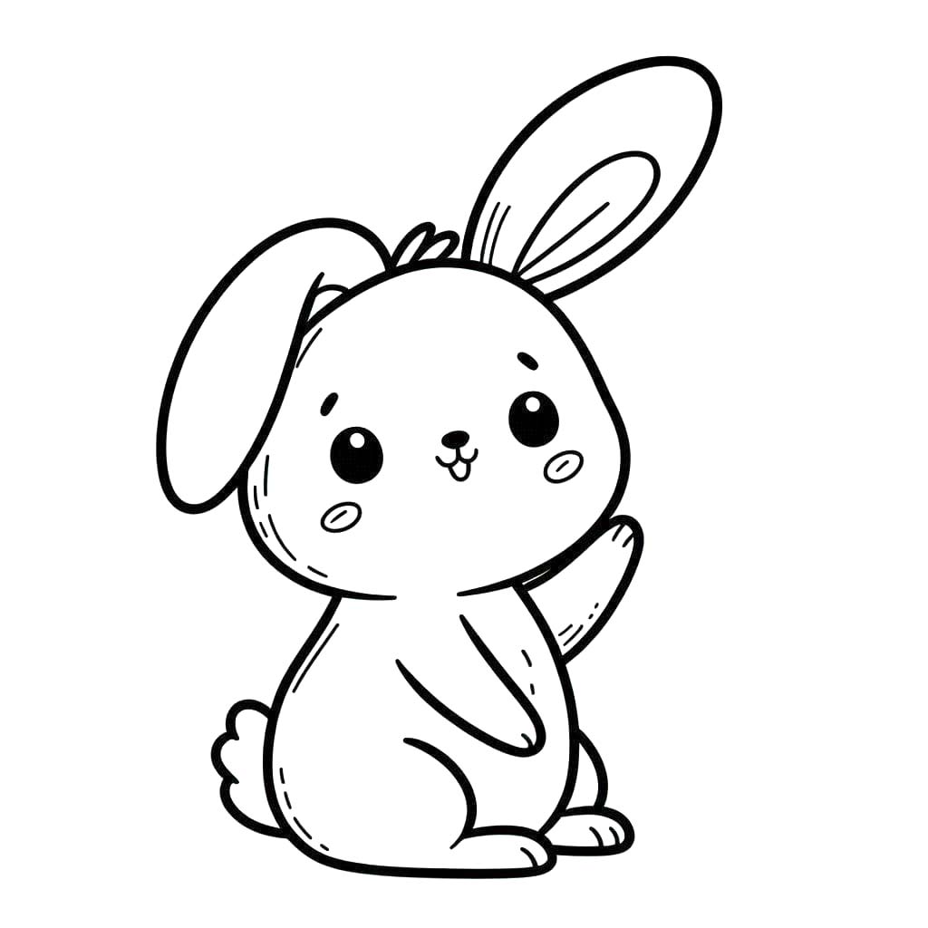 Zeichnen Hase kostenlos druckbar