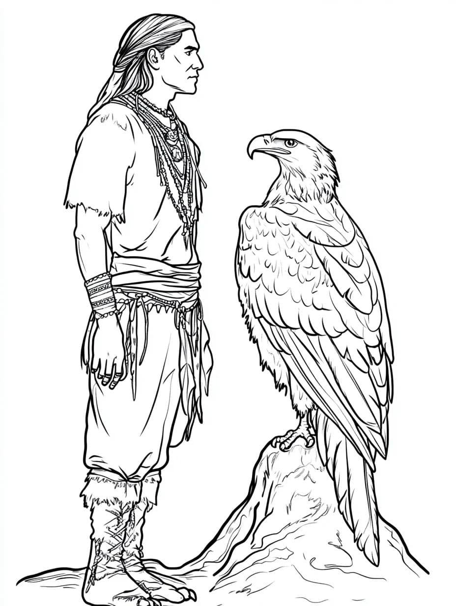 Zeichnen Indianer druckbare einfach