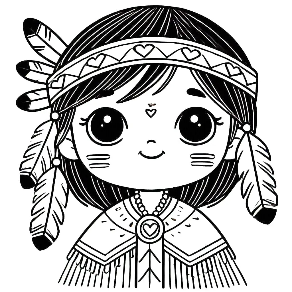 Zeichnen Indianer kostenlos druckbar