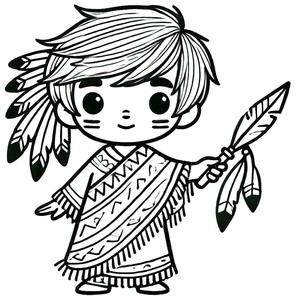 Zeichnen Indianer skizzieren