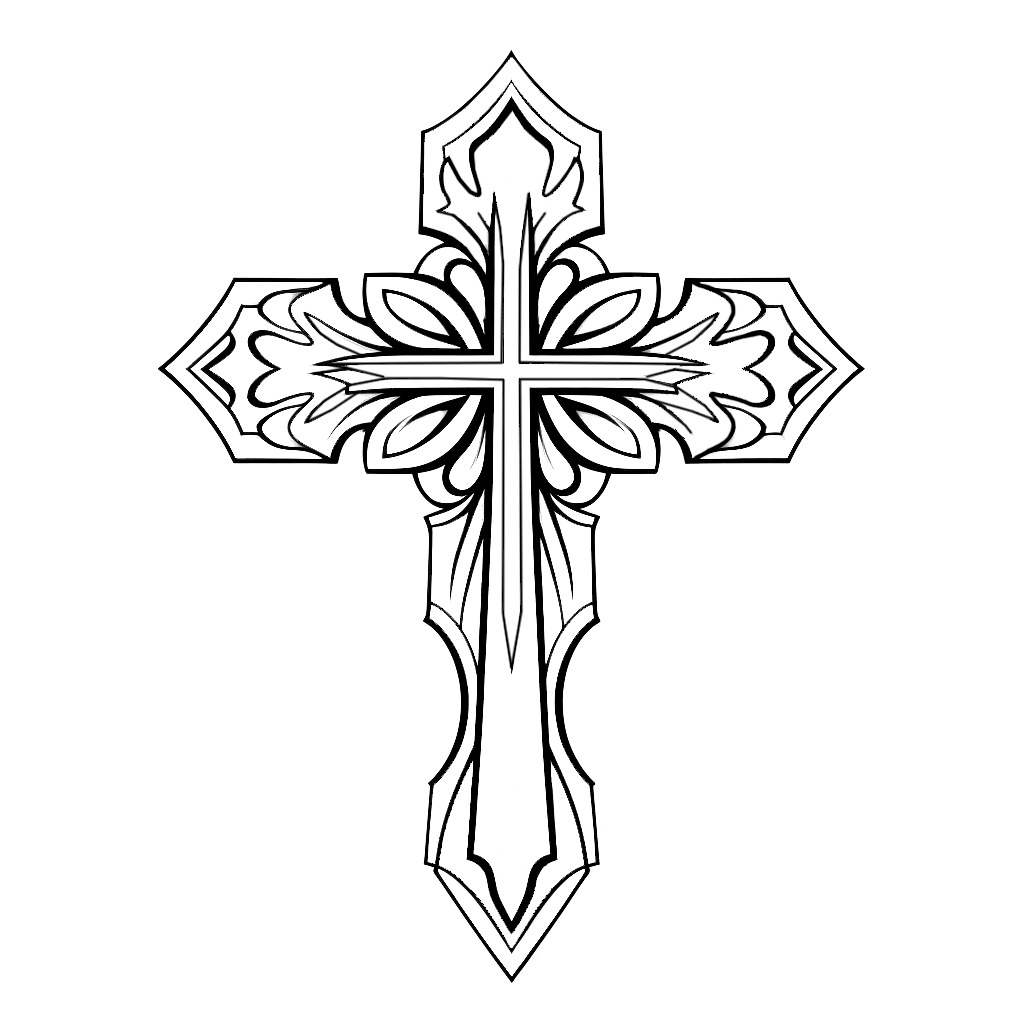 Zeichnen Kreuz basisch