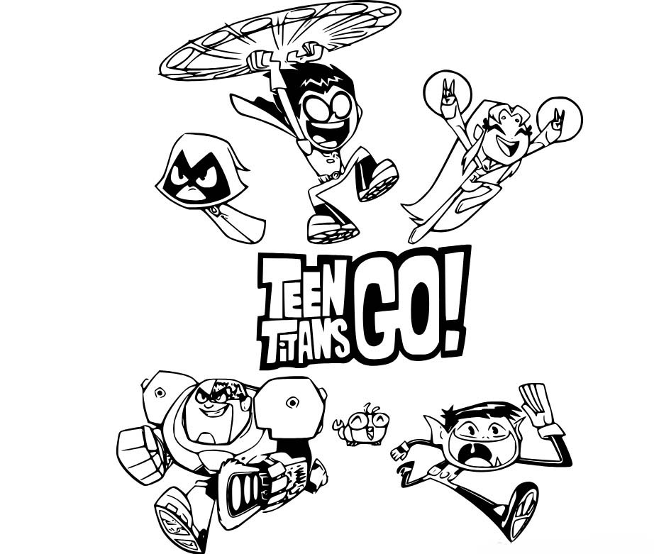 Zeichnen Teen Titans Go druckbare einfach