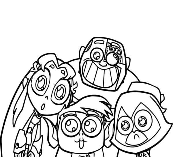 Zeichnen Teen Titans Go schlicht