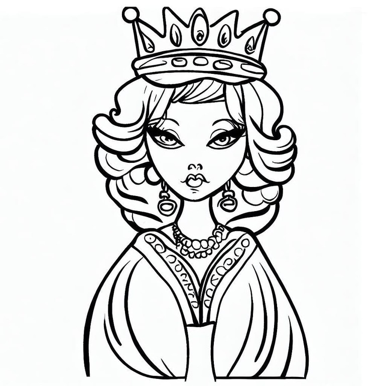 Zeichnen von Königin kostenlos druckbare basisch