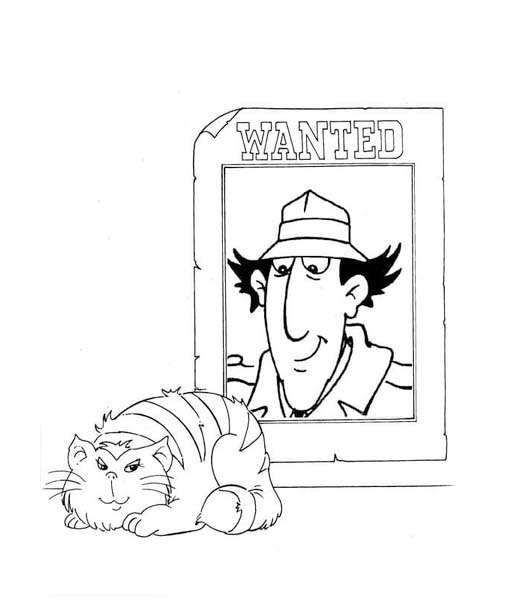 Zeichnung von Inspector Gadget für Kinder