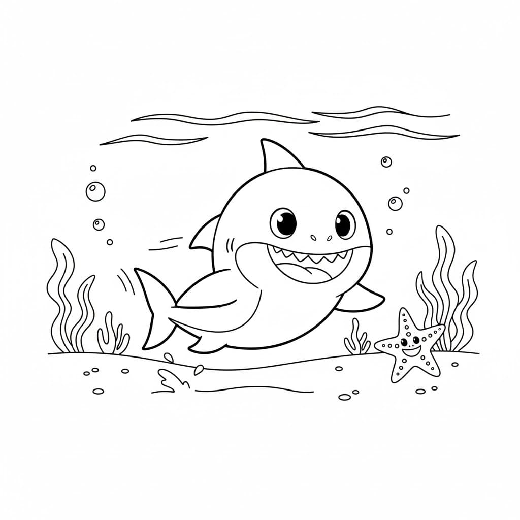 Baby Shark zum Ausdrucken
