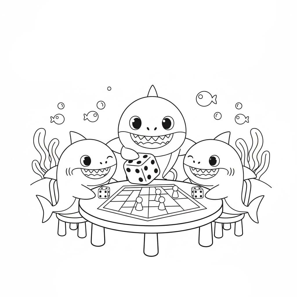 Baby Shark zum Ausdrucken für Kinder