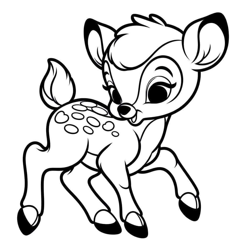 Bambi zum Ausdrucken für Kinder