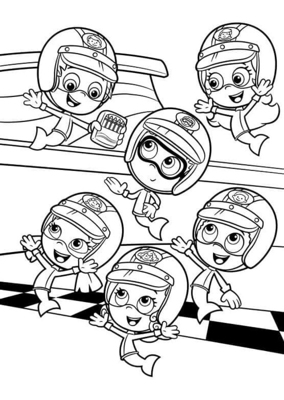 Bubble Guppies druckbare schlicht