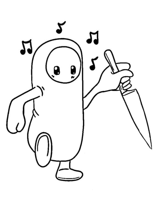 Fall Guys zum Ausdrucken für Kinder