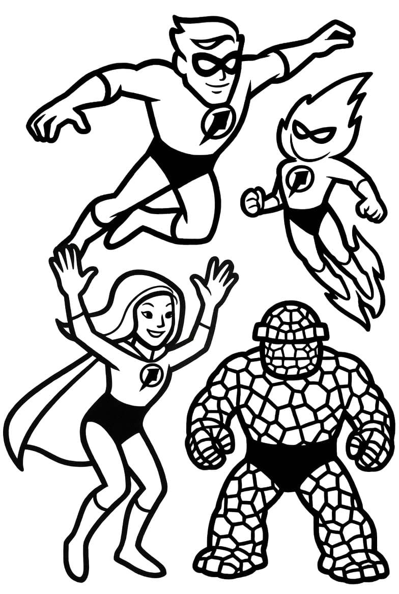 Fantastic Four zum Ausdrucken für Kinder