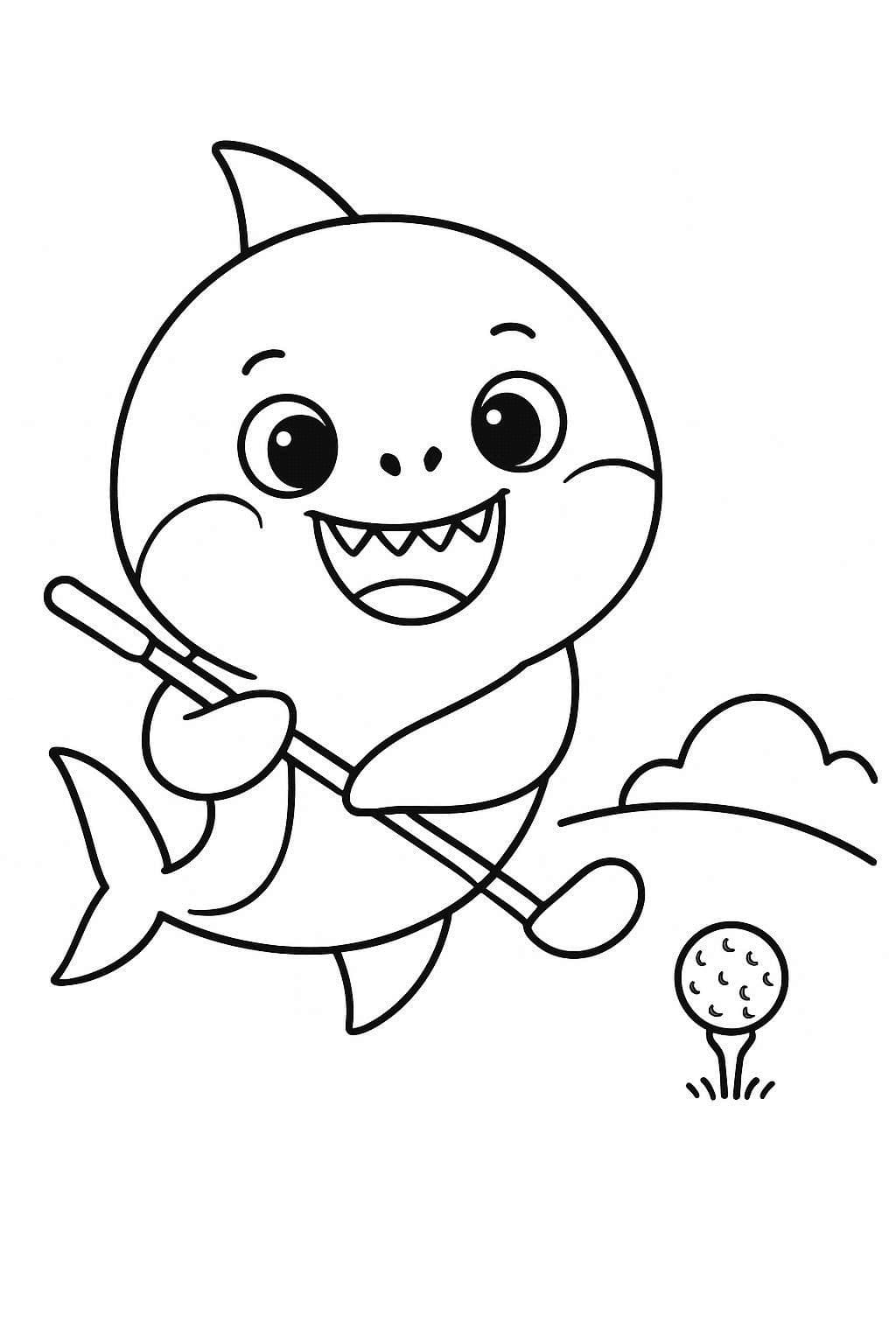 Kostenlos druckbar Baby Shark