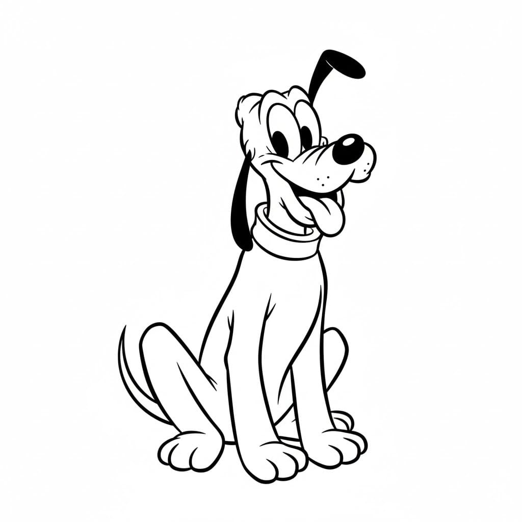 Pluto druckbar für Kinder