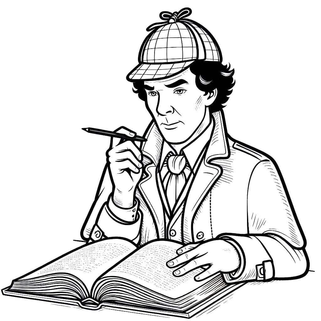 Sherlock Holmes druckbar für Kinder