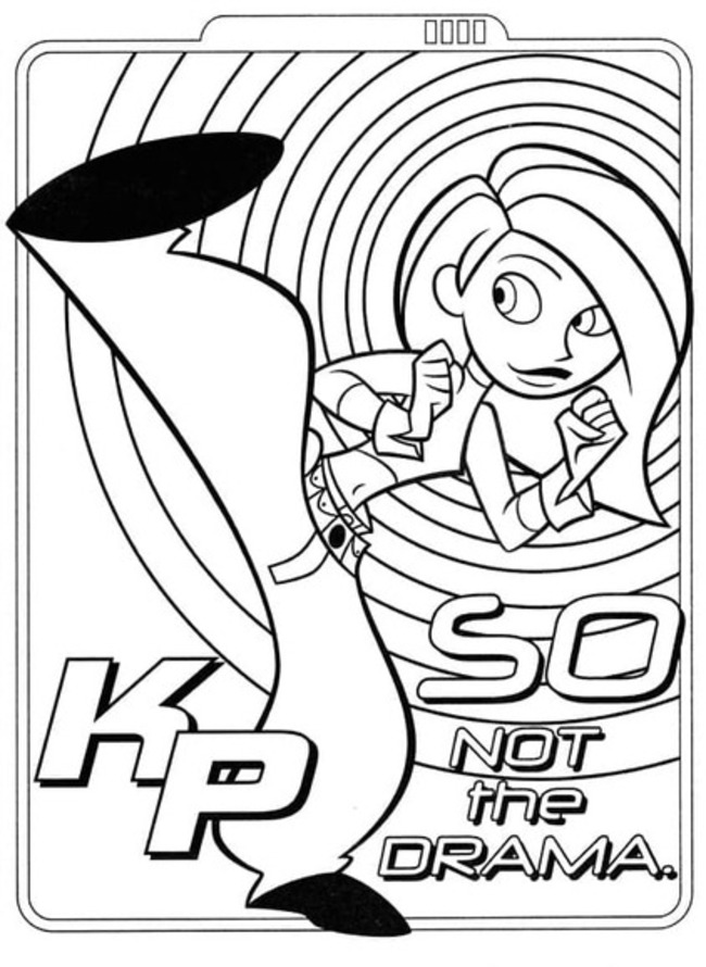 Zeichne Kim Possible druckbare einfach